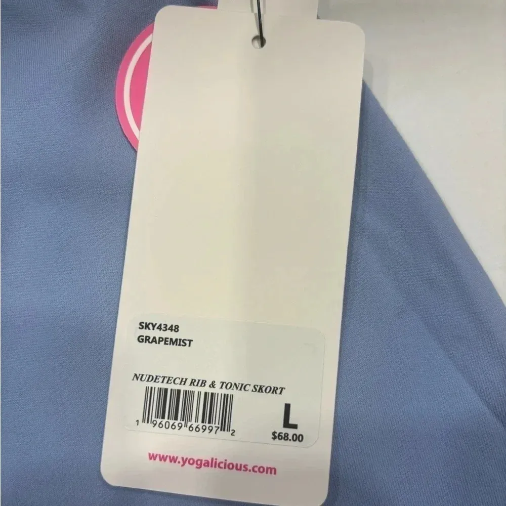 YOGALICIOUS Tennis Collection Nudetech Rib And Tonic Skort Women’s Size L NWT - Image 6