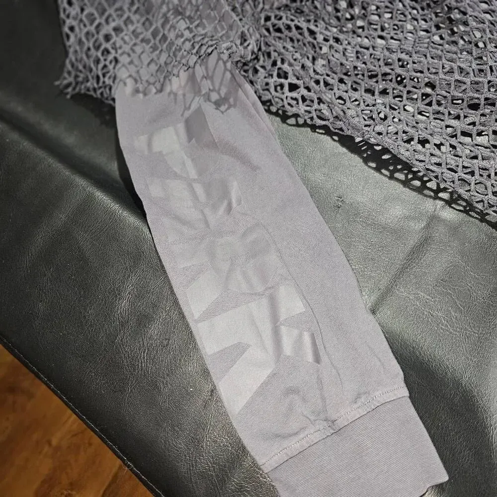 Ivy‎ Park Womens Gray Mesh Layered Hoodie Medium - Image 3