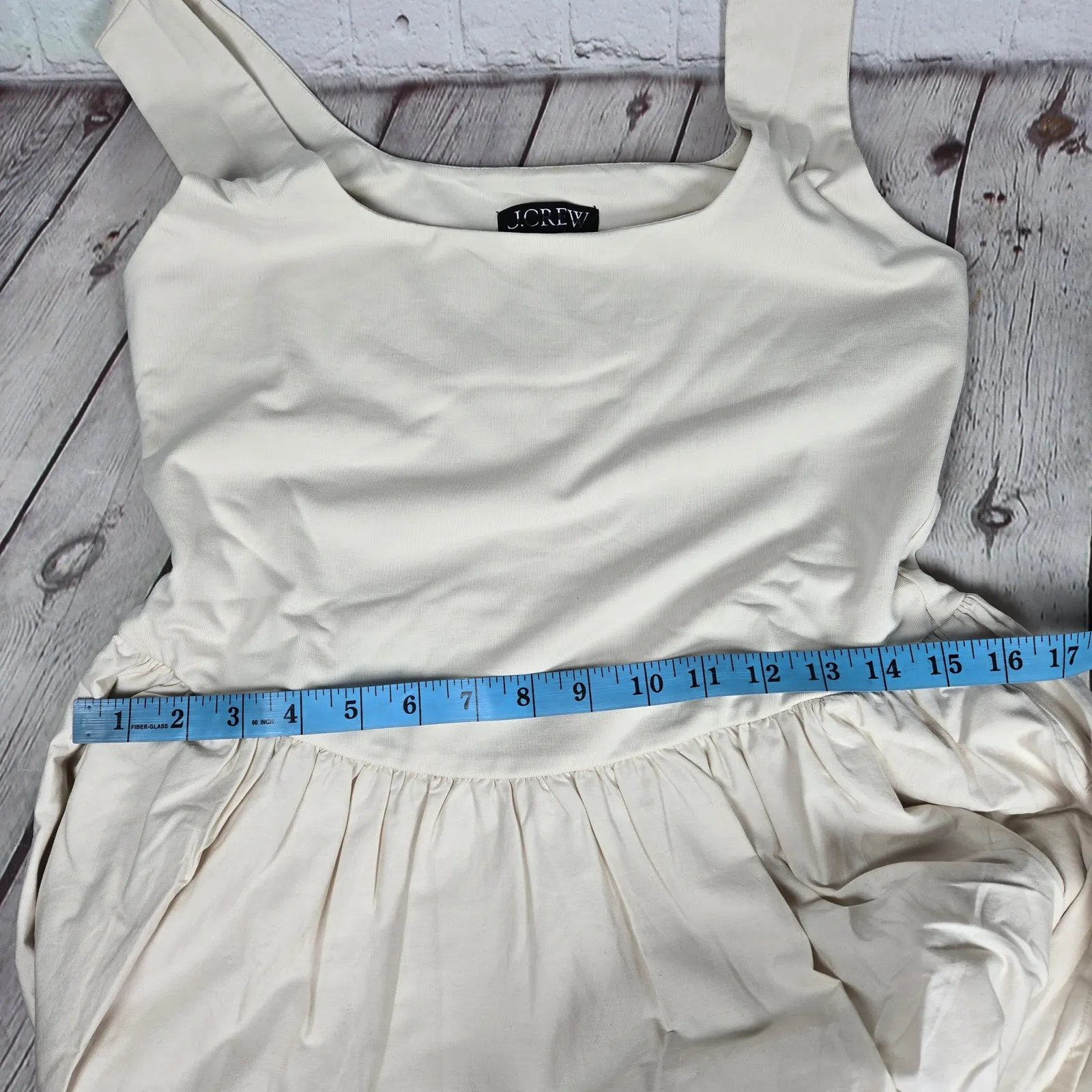 J.‎ Crew Drop-waist mixy dress in Natural CJ497 M NWT - Image 9