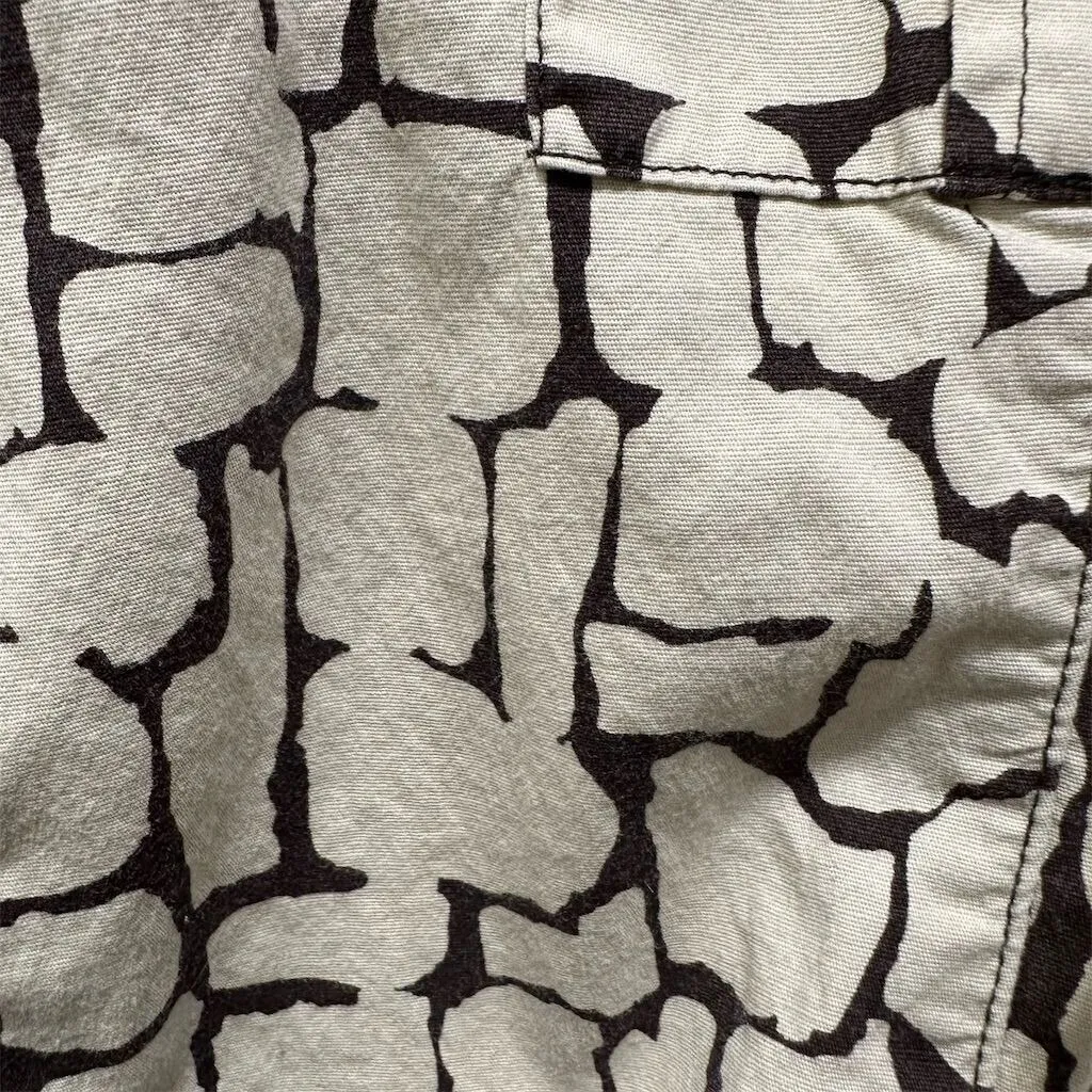 Merona Women's M Cotton‎ Safari Giraffe Print Midi Shirtdress Beige Short Sleeve - Image 4