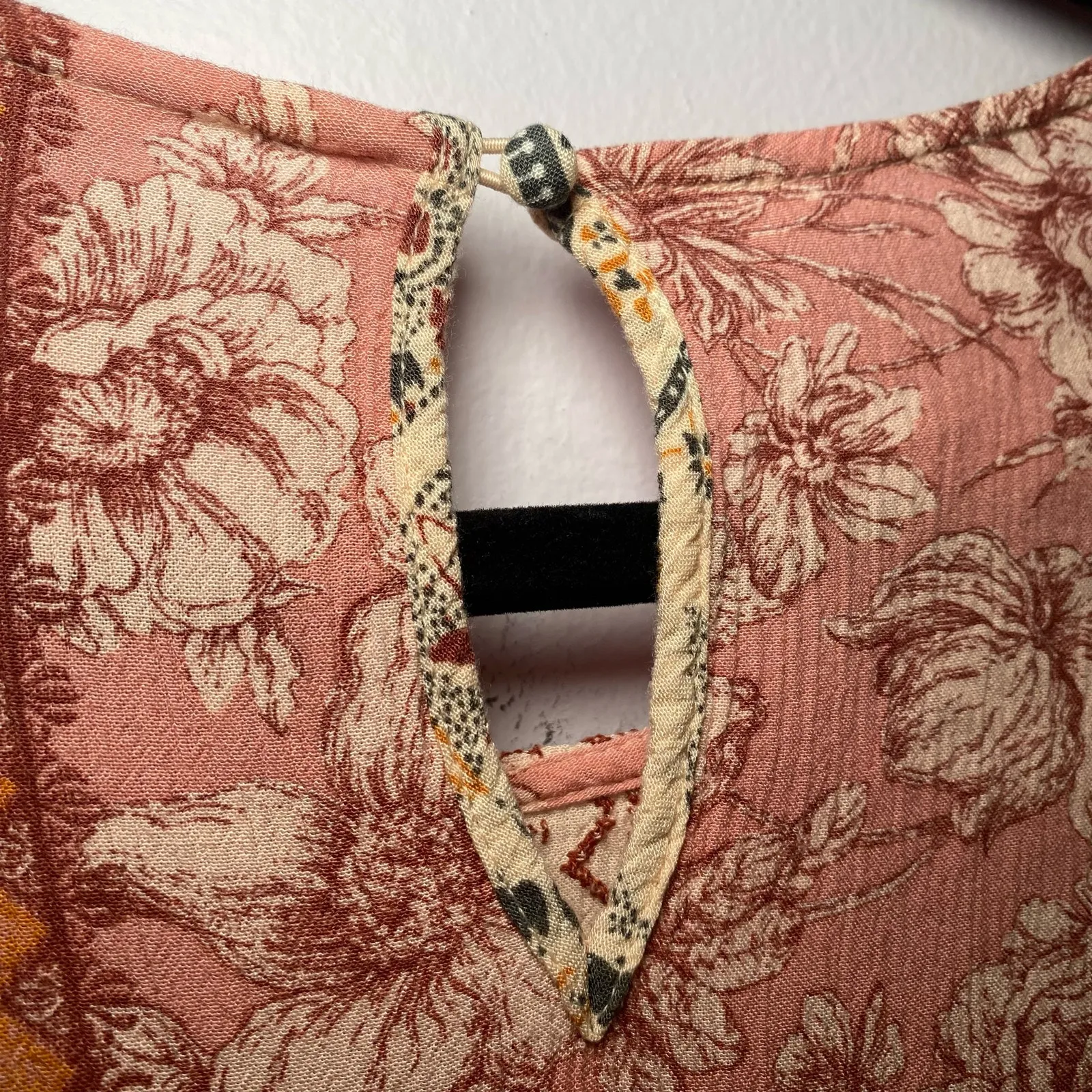 American Eagle Multicolor Boho Embroidered Long Sleeve Blouse Women's size Small - Image 6