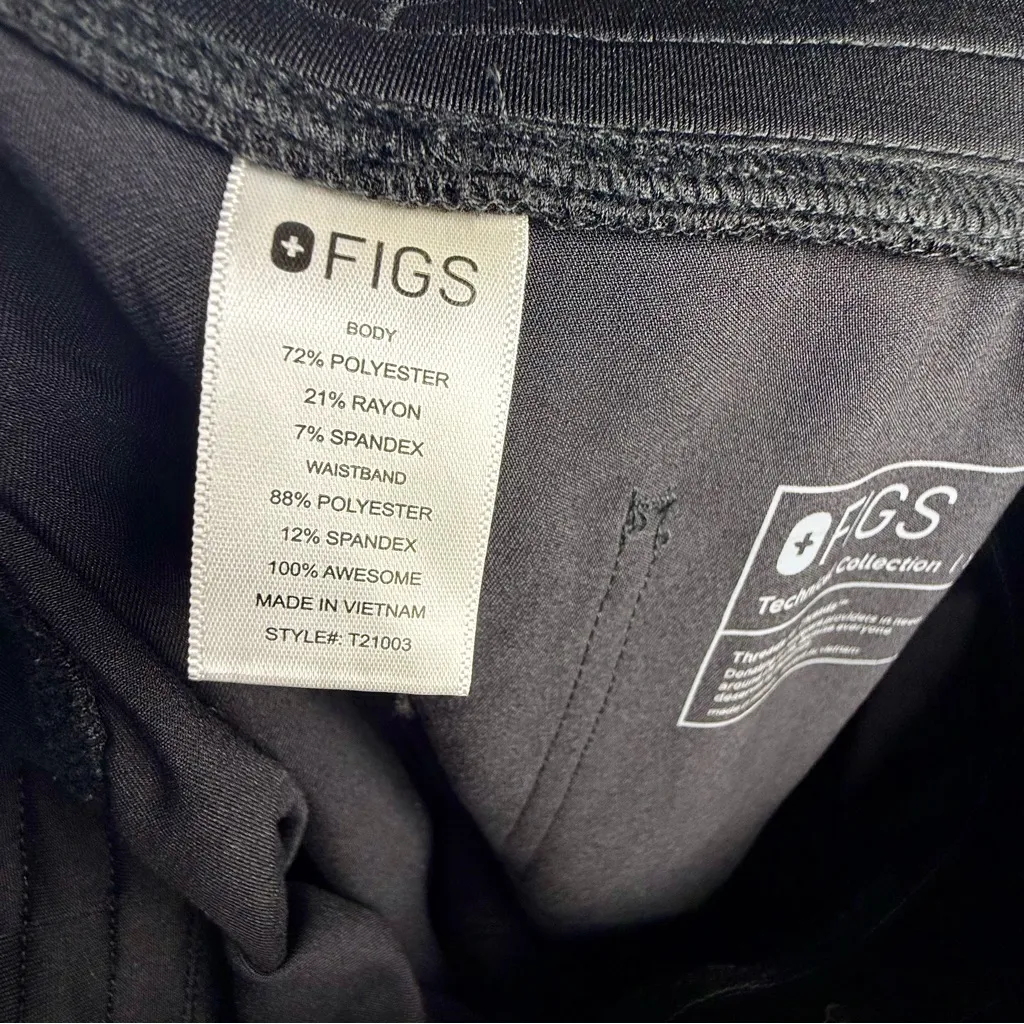 Figs Casma Top and Livingston High Waist Pants Set Black |  XS - Image 8