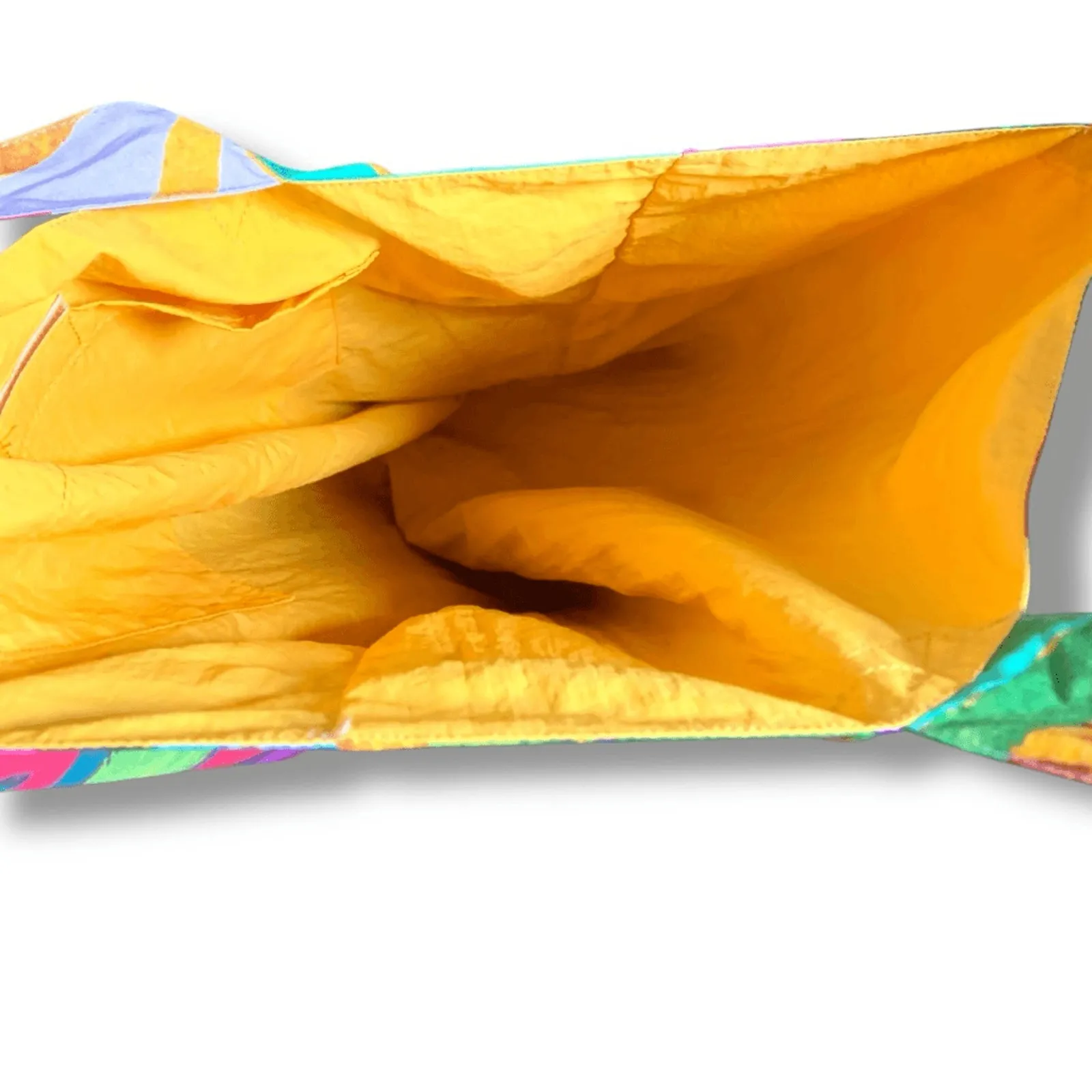 Hula Moon Jams World Tropical Patchwork Tote Bag Multicolor Beach Travel Vacay - Image 8