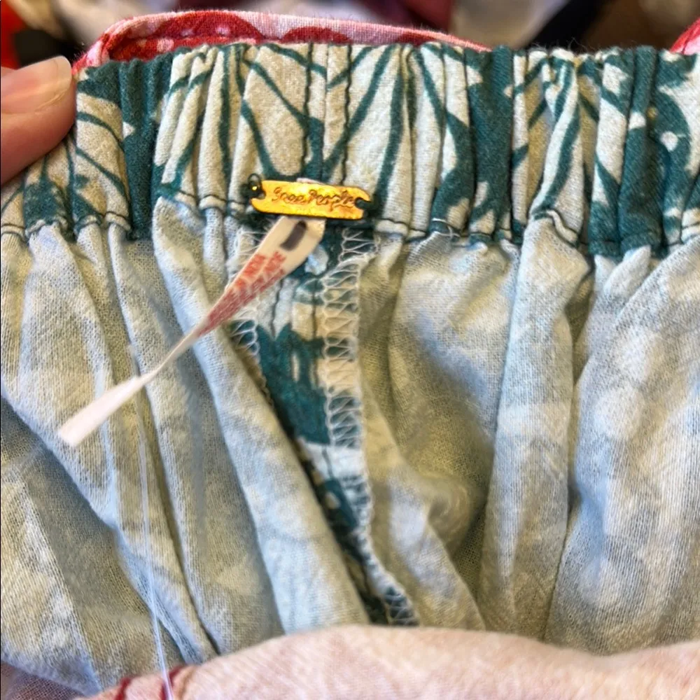 Free People Romper Shortalls Overalls Boho Print NWOT - Image 10