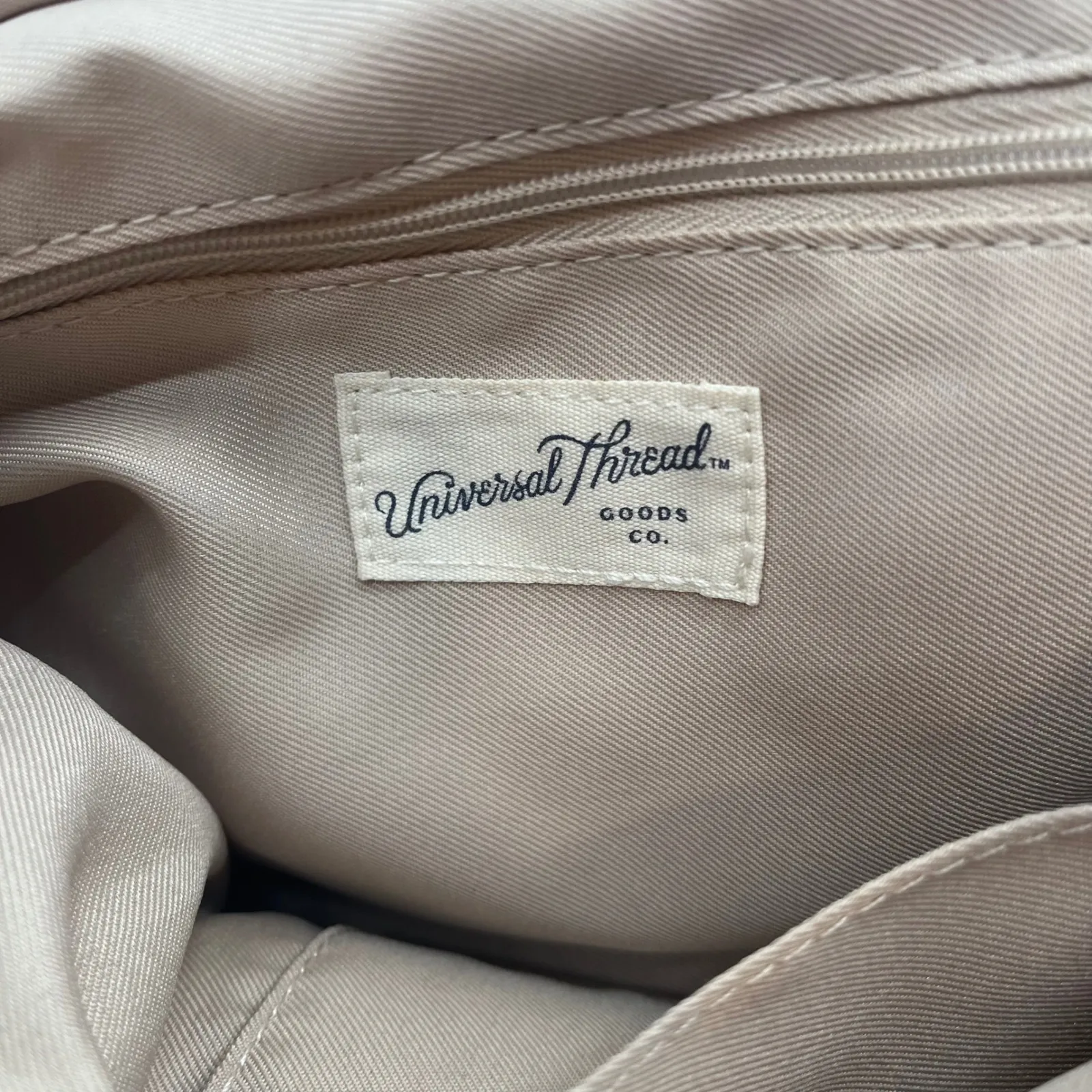 Universal Thread Backpack Beige Faux Leather Drawstring Flap Pocket - Image 6