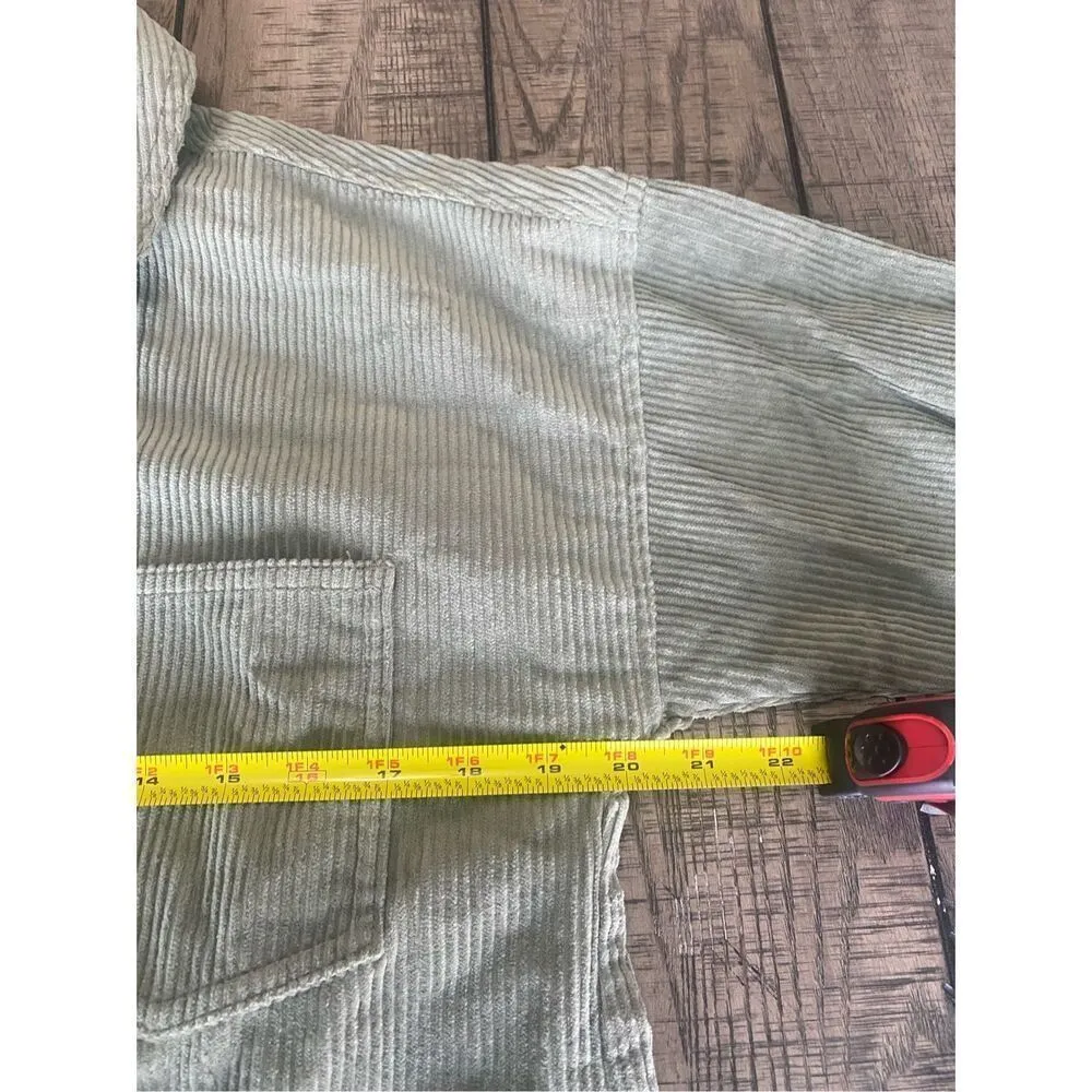 Matty M corduroy shacket NWT size XS Green - Image 4