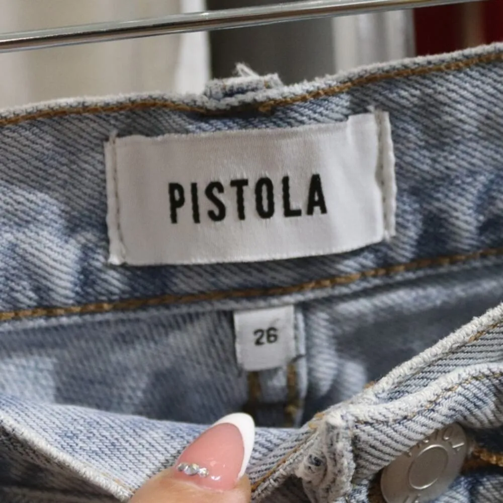 Pistola Blue Bobbie Crossover Jean Shorts Sz 26 - Image 6