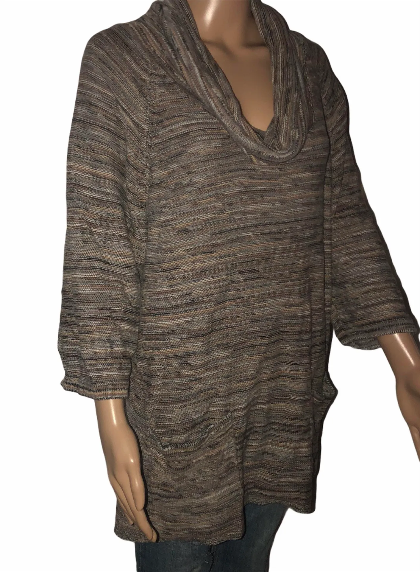 Marled Cowl Neck Sweater - Image 2