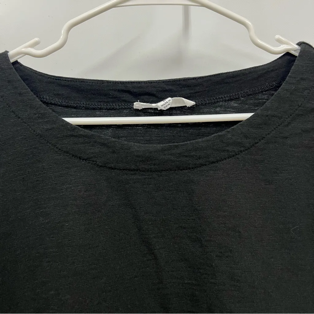 Jane and Delancey M Black Sleeveless Top with white embroidery 100% cotton - Image 9