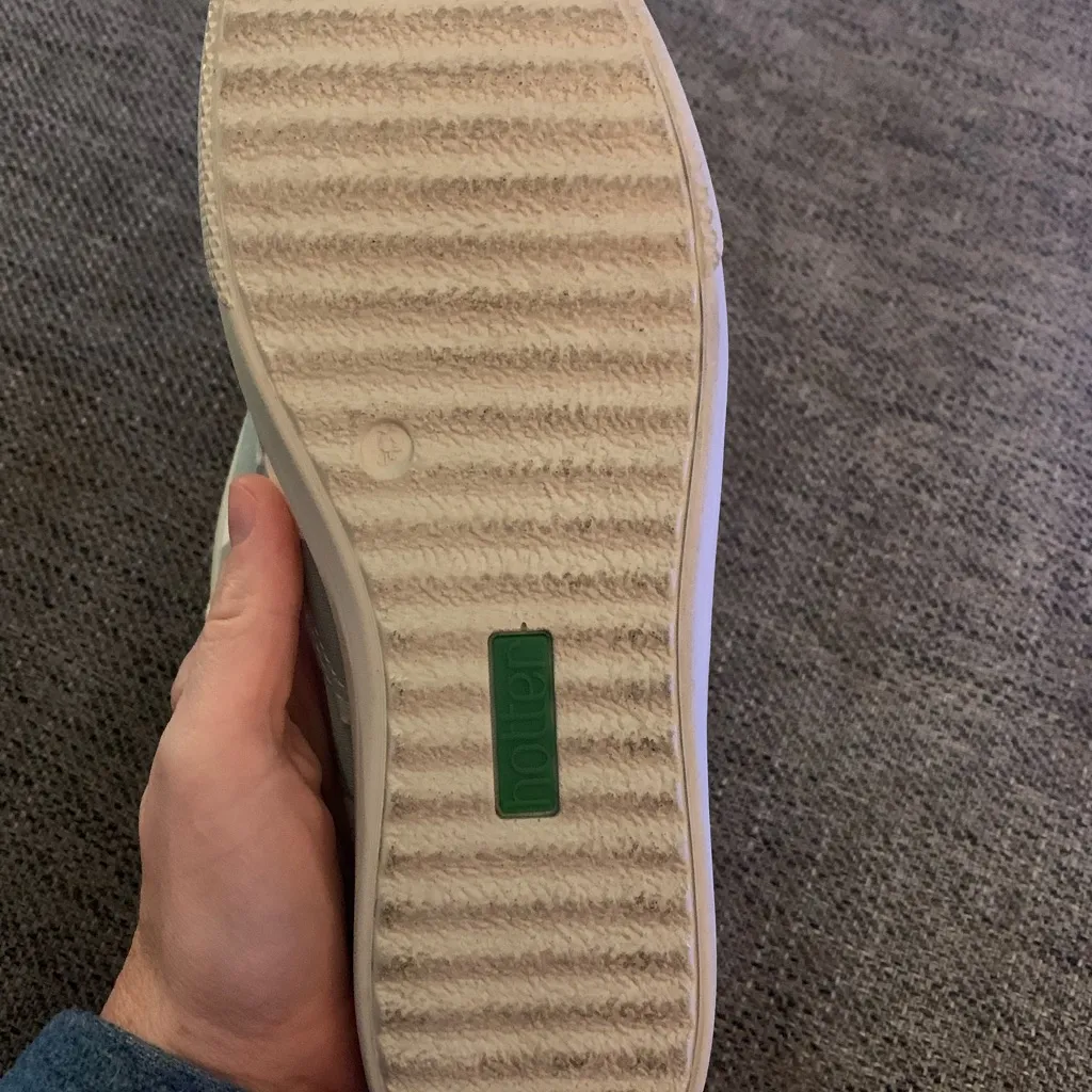 Hotter Shoes Mabel Blue & White Polka Dot Sneakers 9.5 - Image 2