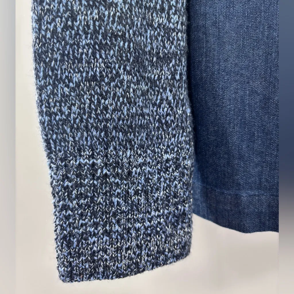 Denim&Co Blue Jean Jacket with Floral Embroidery Size 14 - Image 6