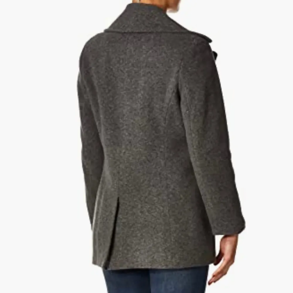 Calvin Klein Wool Cashmere Peacoat Gray Winter Dress Coat 4 Small - Image 2