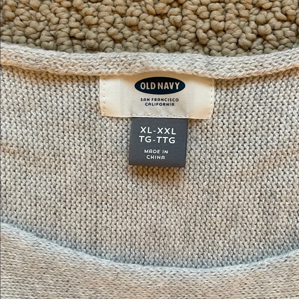 Old Navy Heather Gray Knit Sweater - Image 2