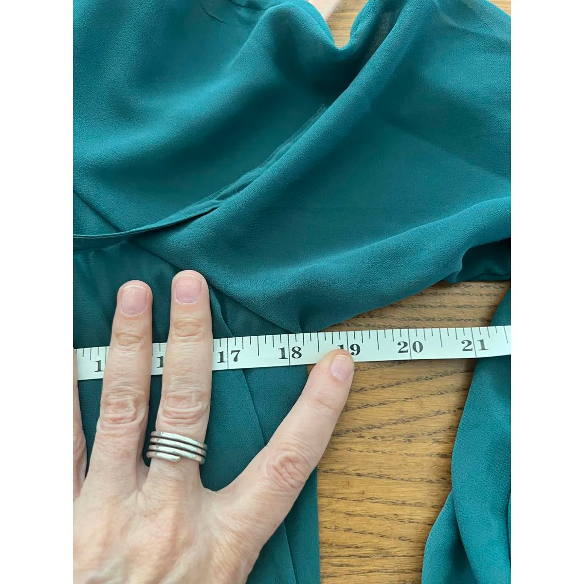 ASOS   Long Sleeve Pleated Dress - Teal - Image 3