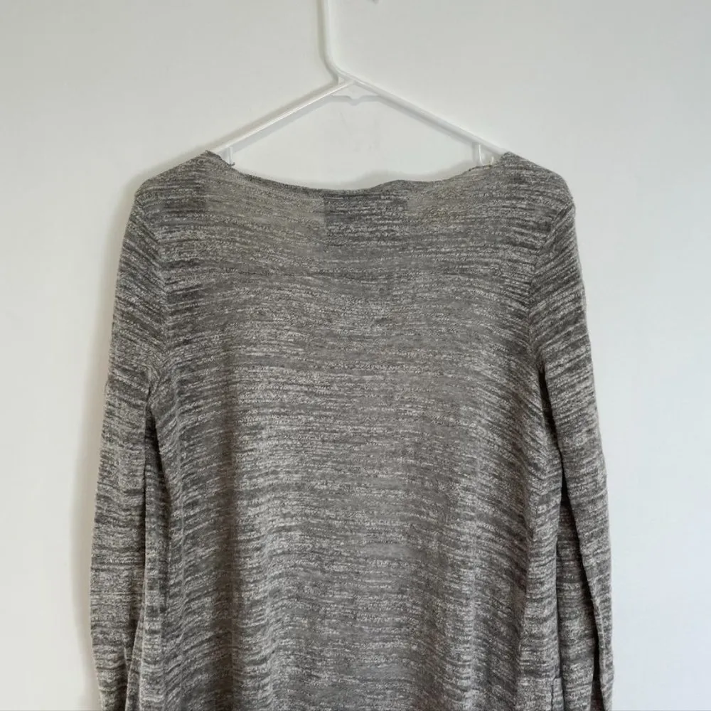 SATURDAY SUNDAY ANTHROPOLOGIE ANTHRO Eagan Cardigan Gray Open Long Sweater READ - Image 10