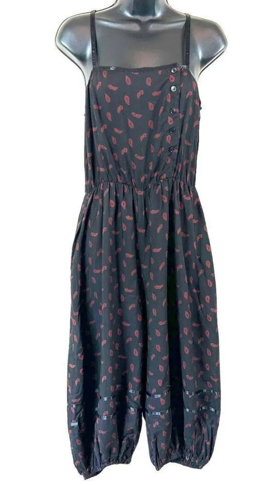 Vintage The Hirsh Girl Cropped Jumpsuit Black Size 6 - Image 13