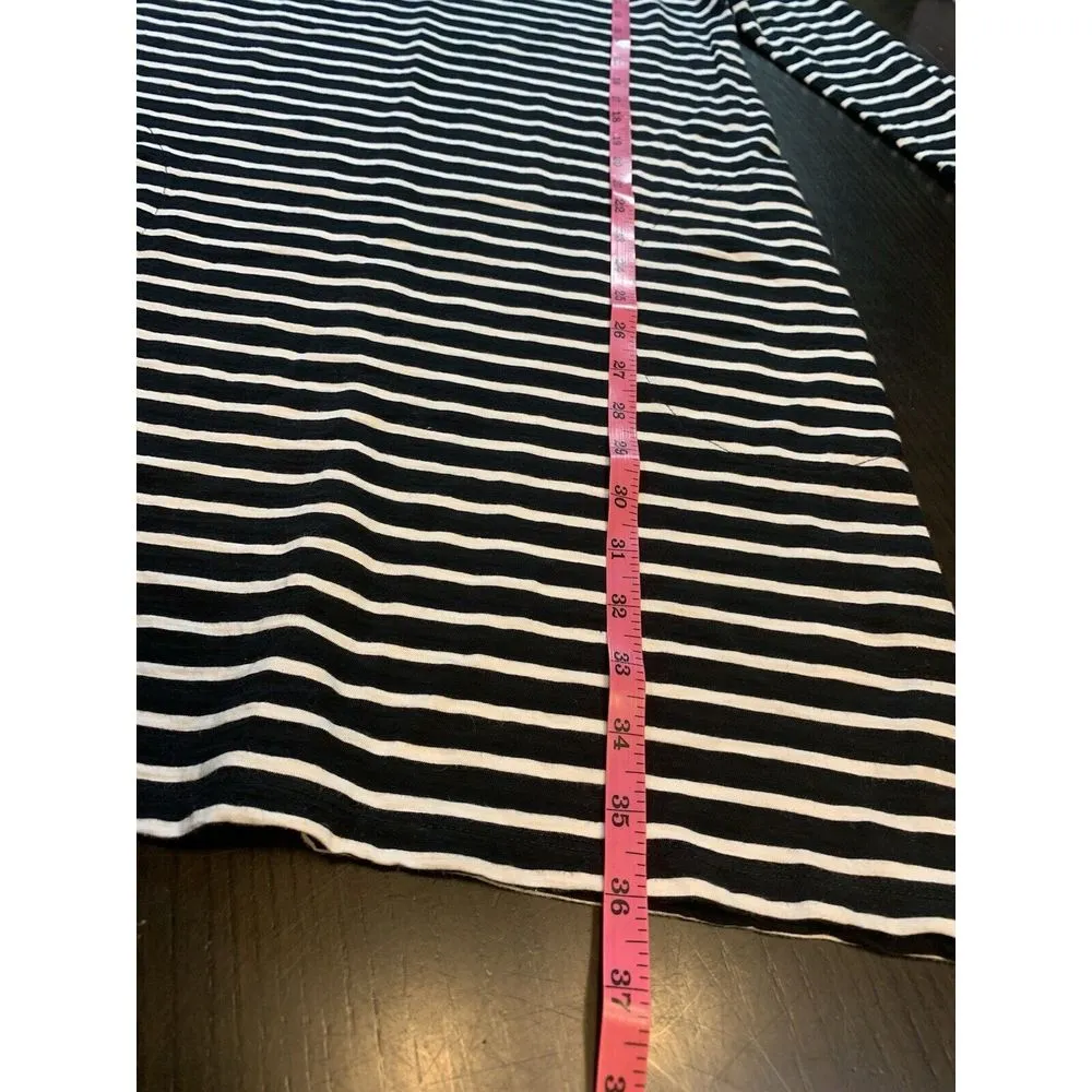 Garnet Hill Striped Casual Dress Size 8 Blue‎ White Boatneck Nautical Preppy - Image 12