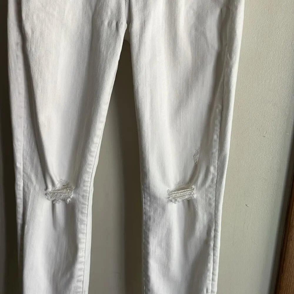 Mother Looker Ankle Fray Jeans Little Miss Innocent White Size 25 - Image 8