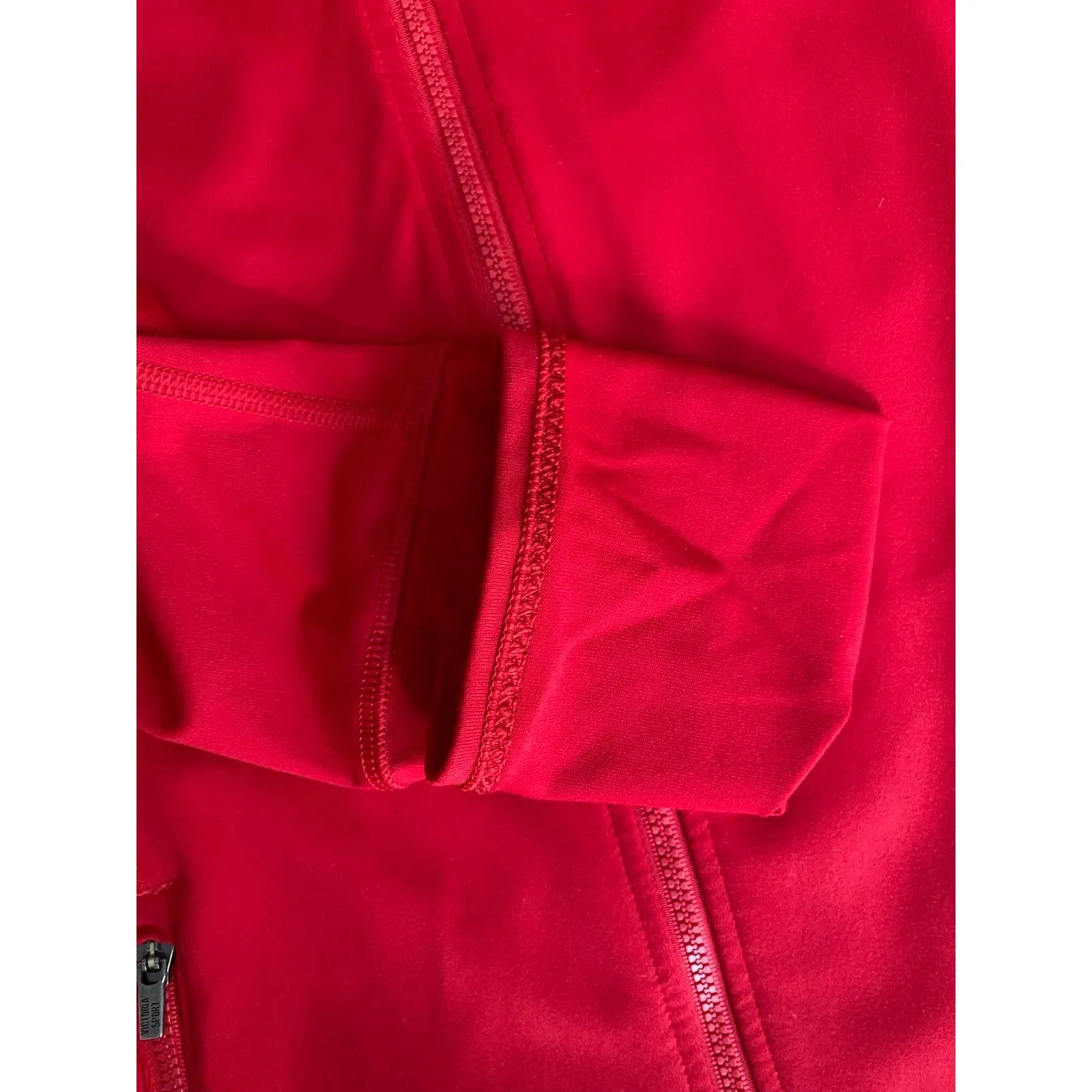 Victoria Sport Red Full Zip Athletic Jacket Small - Image 9