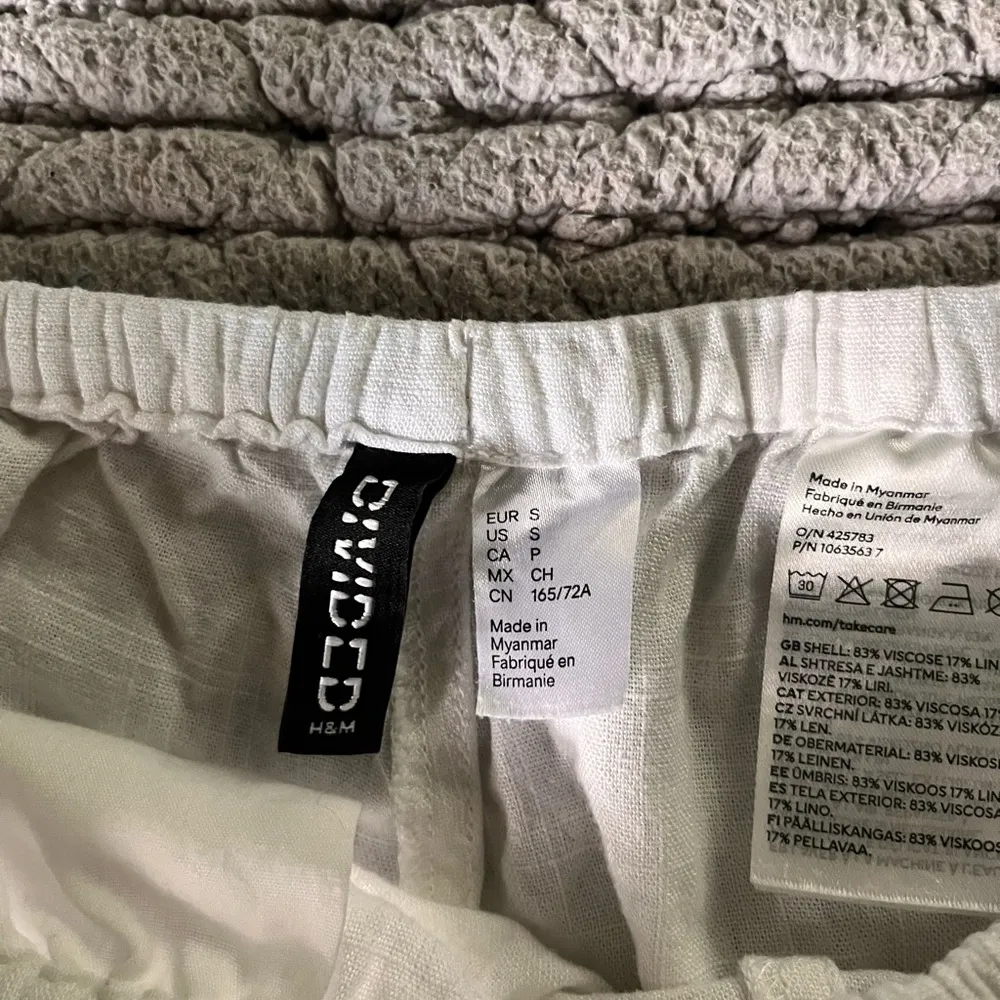 H&M white linen pants - Image 3