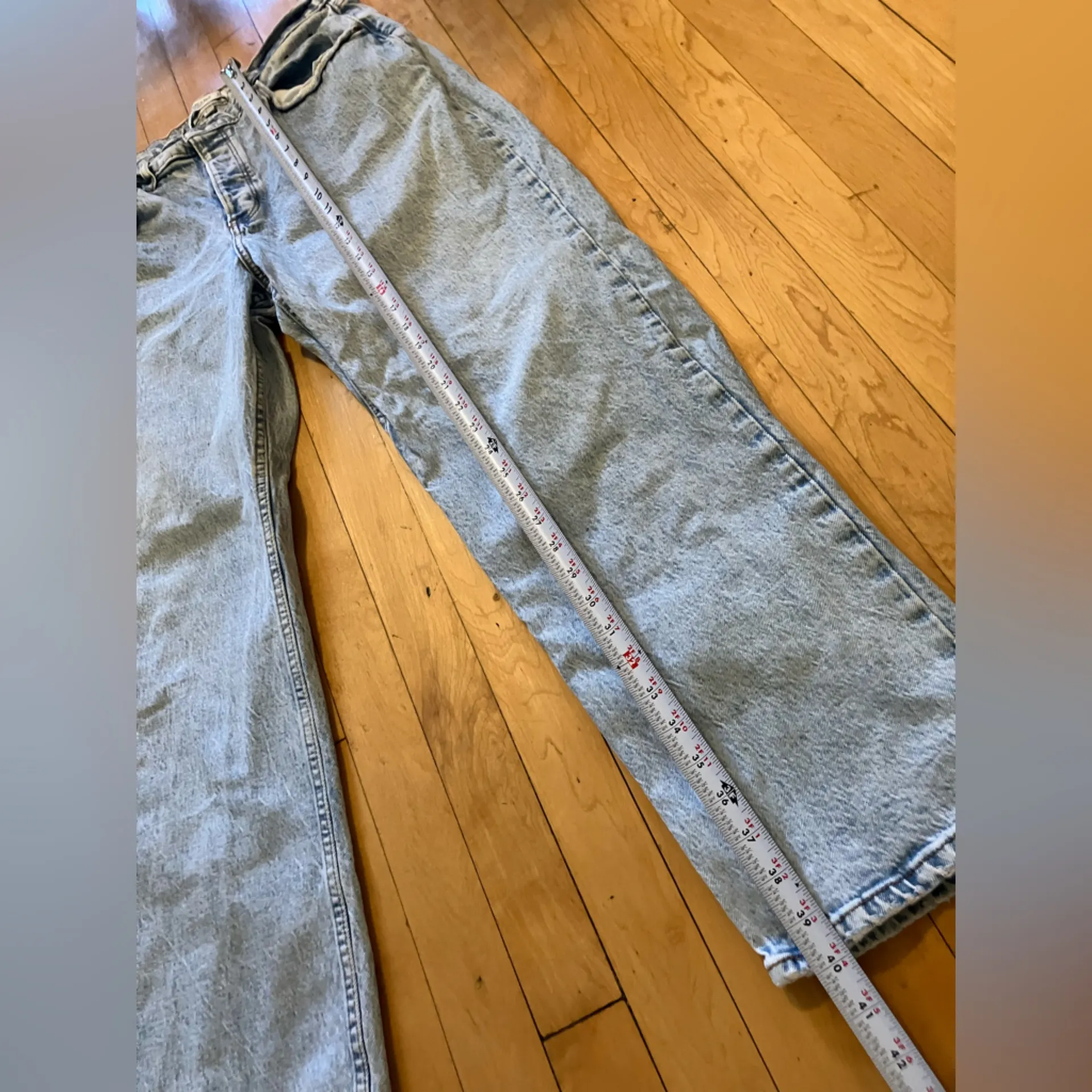 Abercrombie & Fitch 90s Baggy Low Rise Curve Love Blue Jeans - Image 6