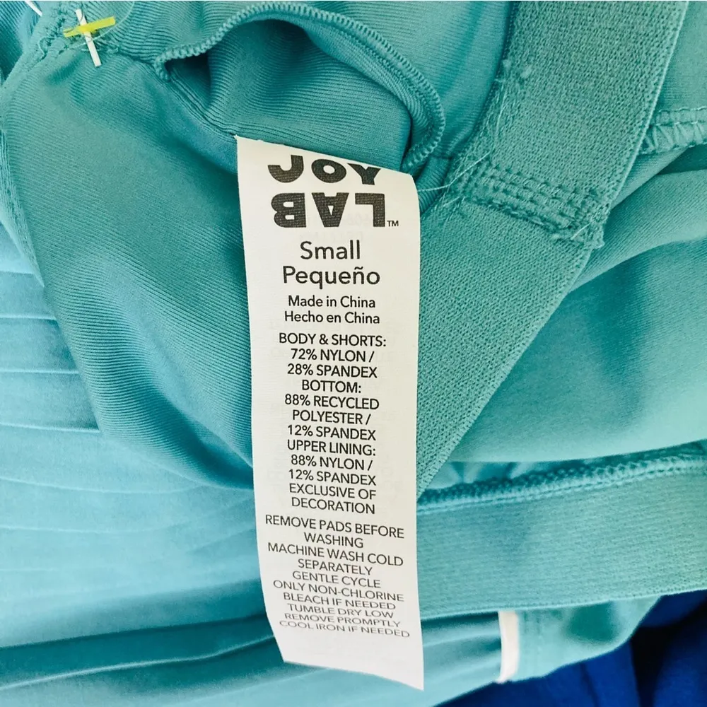 Joy Lab athletic tennis inspired dress in teal color with pleated skirt & shorts - Image 3