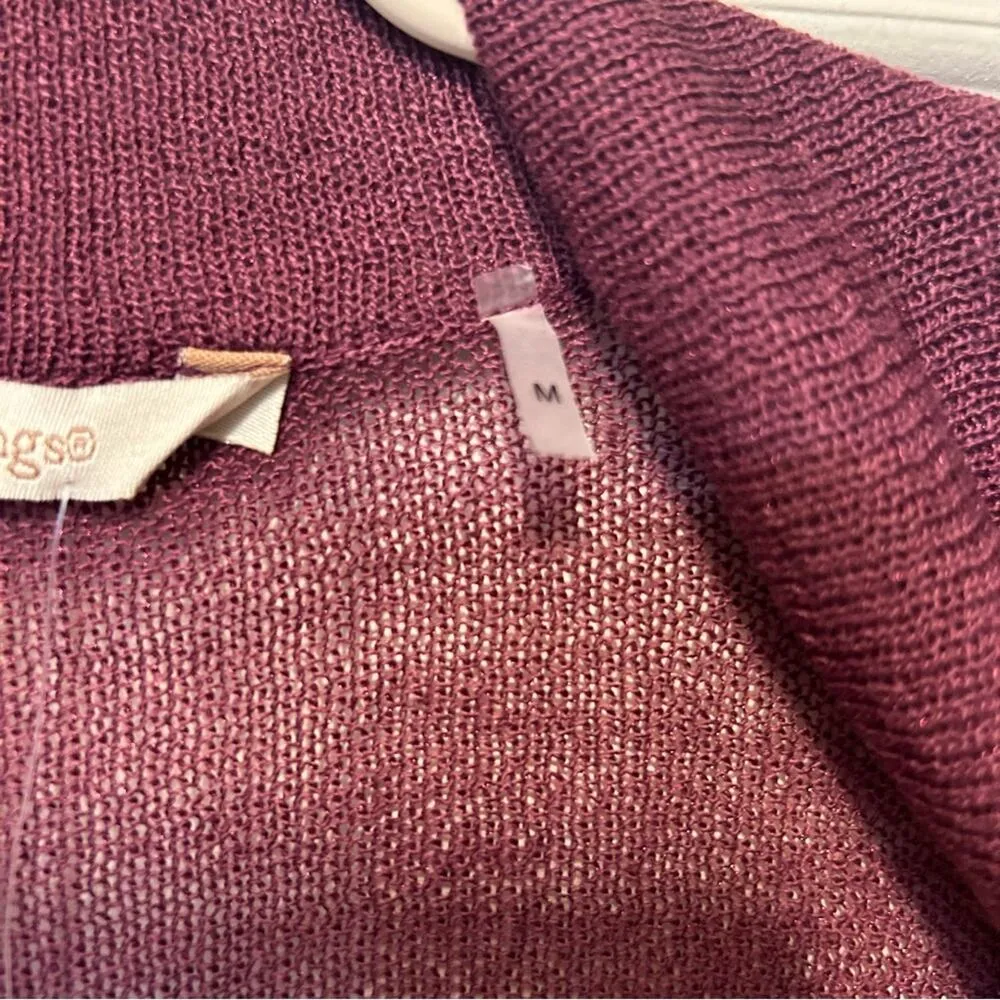 Soft Surroundings Plum Purple Burgundy Duster Cardigan Light Weight Size Medium - Image 7