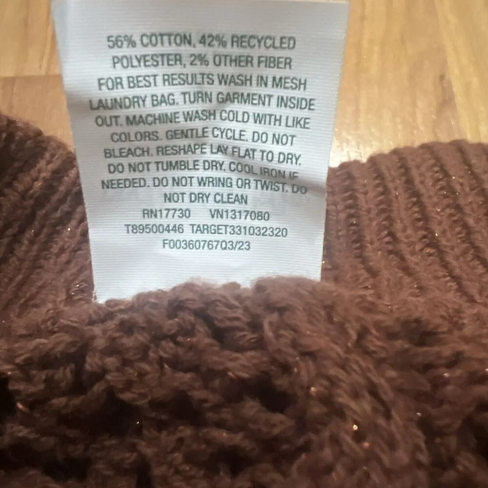 Wild Fable Dark Brown Leg Open Work Pants - Women's XS New - Image 6