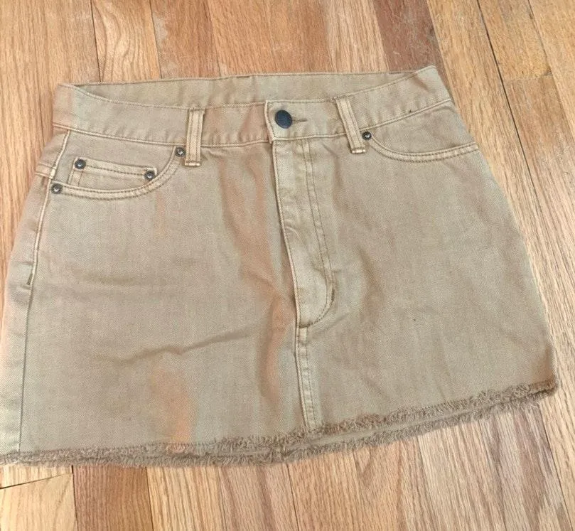 Free People Khaki Mini Skirt - Image 2