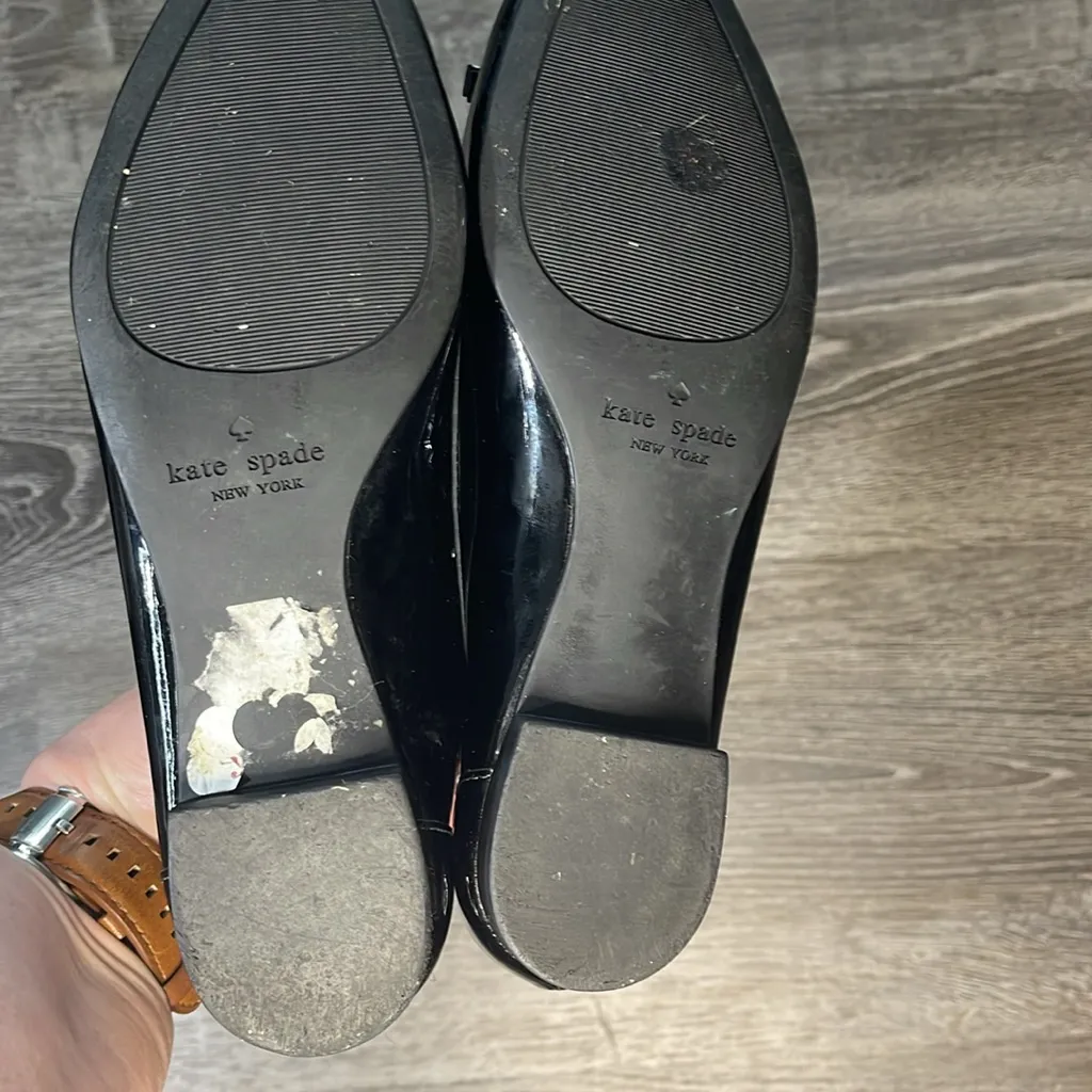 Kate‎ Spade Women's Black Patent Leather Ballet Brazil Flats Size 6.5 - Image 4