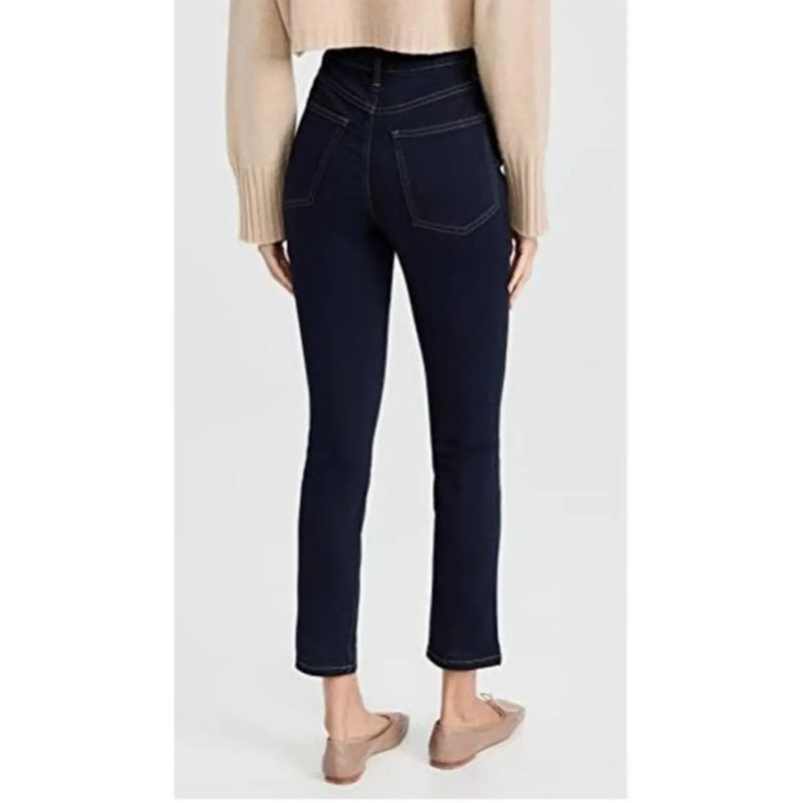 WeWoreWhat The Danielle Jeans Dani Blue/Black Size 27 High Rise Button Fly NEW - Image 6