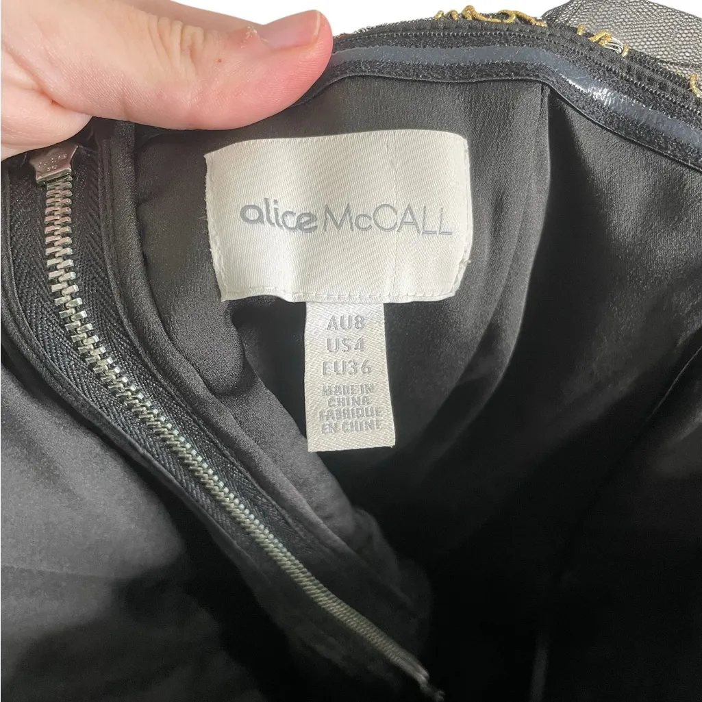 Alice McCall Black and Gold All That She Wants Mini Dress 4 - Image 2