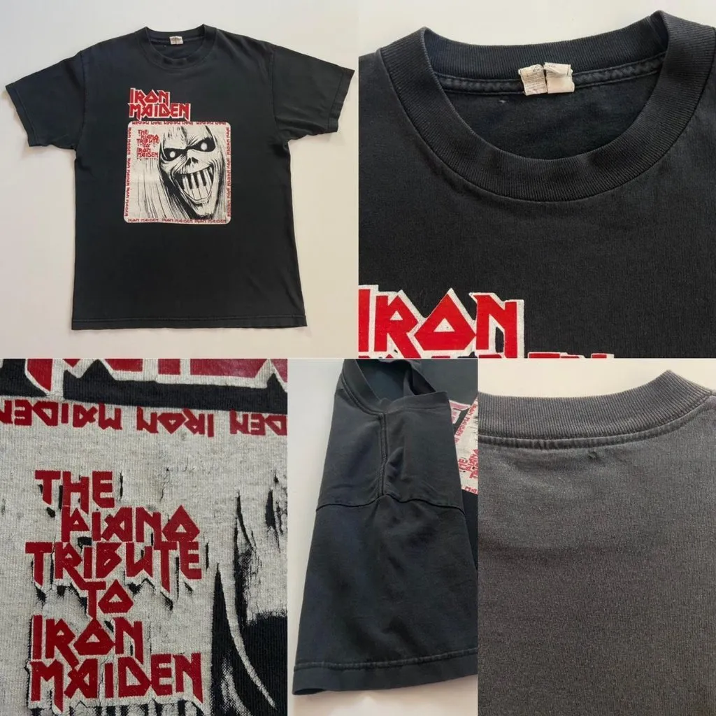 Iron Maiden Distressed Heavy Metal Black crewneck T - Image 4