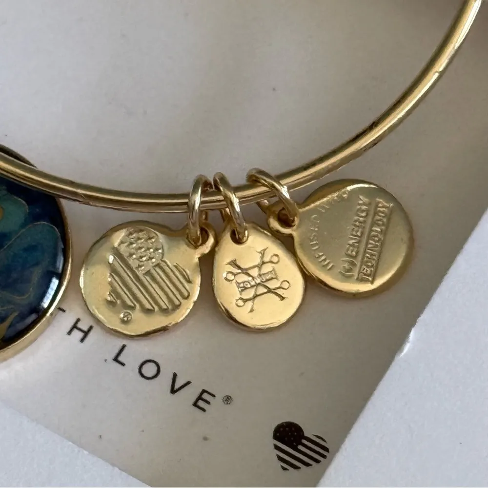 x Alex and Ani Aladdin Genie Wish Granter Goldtone Bangle Bracelet - Image 3