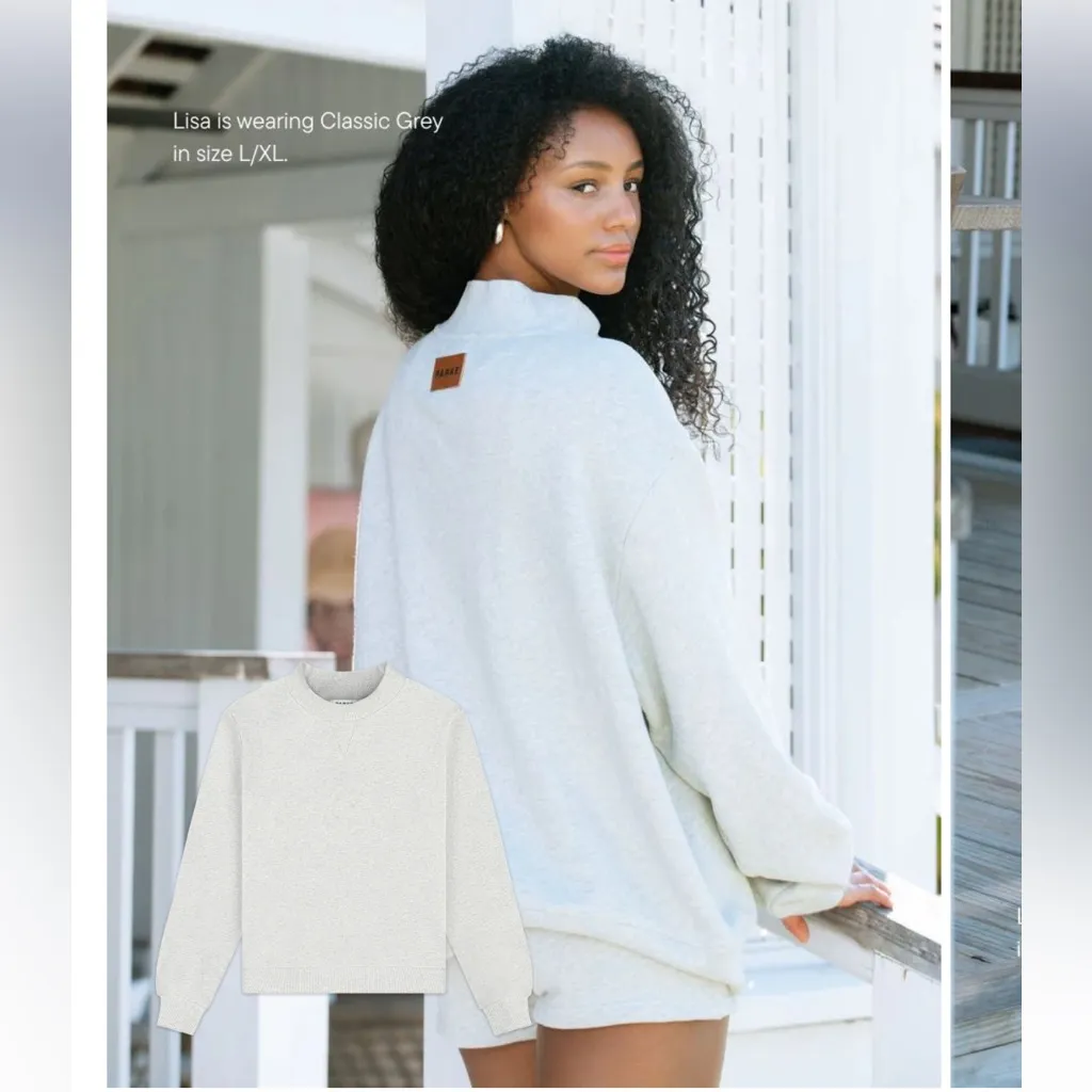 PARKE HERITAGE Classic Mockneck Grey size S/M NWOT Sold out!! Gray - Image 2