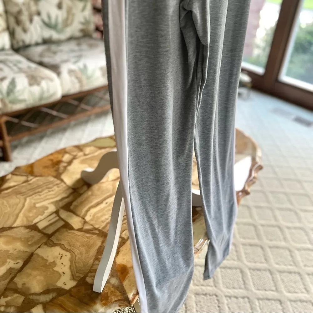 NWT Boohoo Jumpsuit Bodysuit Side Stripe Knit Grey Long Sleeve Mock Neck 14 Chic - Image 14