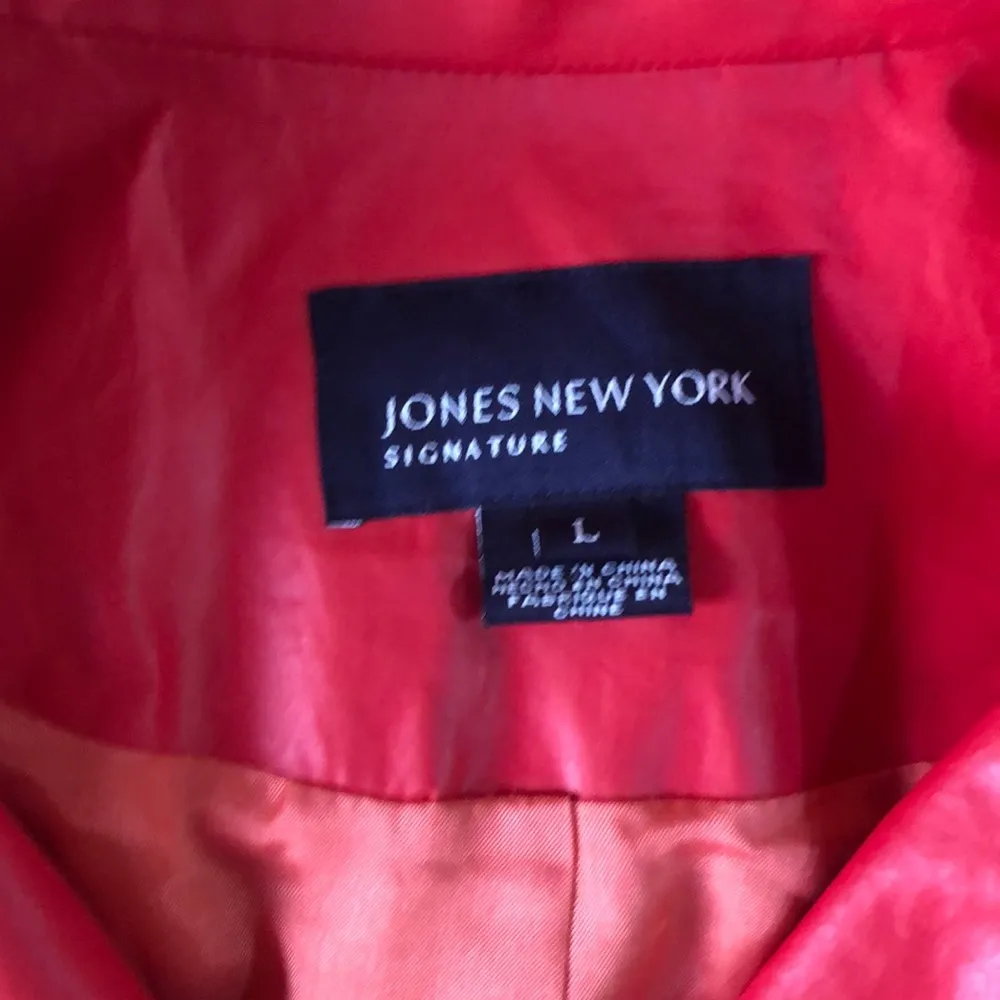 🩷 SOLD 🩷JONES NEW YORK SIGNATURE Coral/Red Trench Size L - Image 5