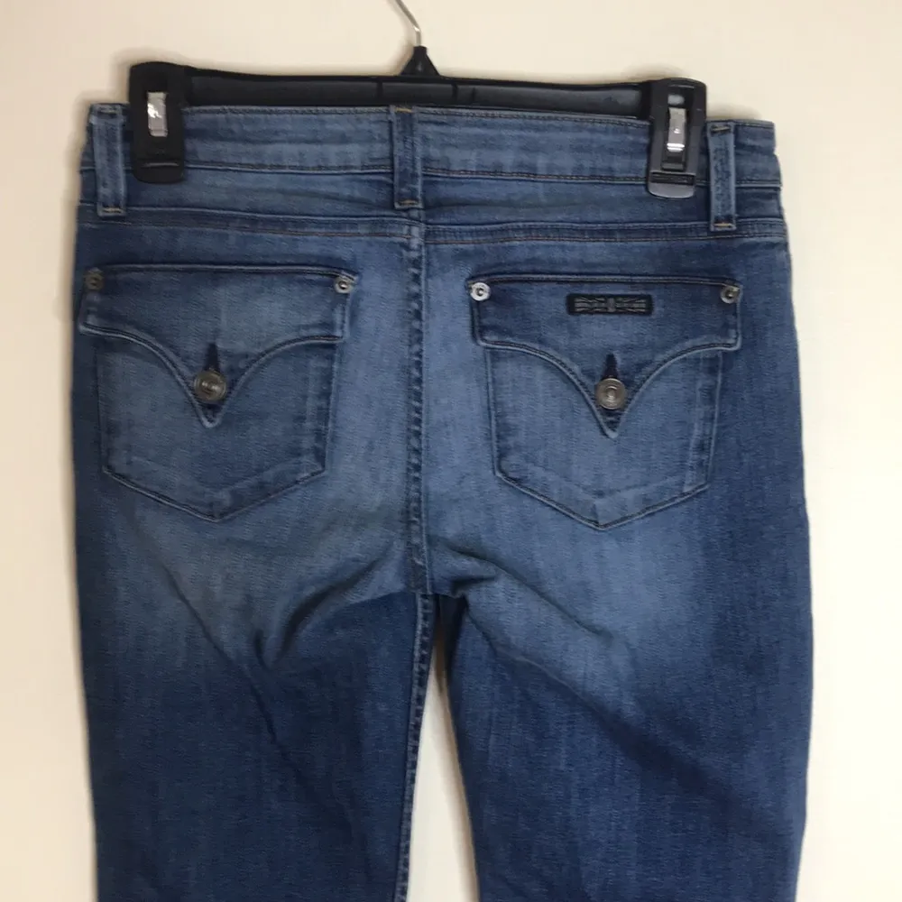 Hudson medium wash distressed cropped denim jeans size 27 - Image 9