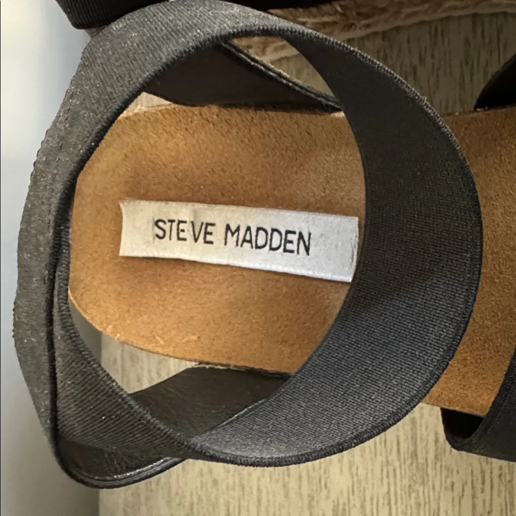 Steve Madden Black Platform Sandals Size 8 - Image 2