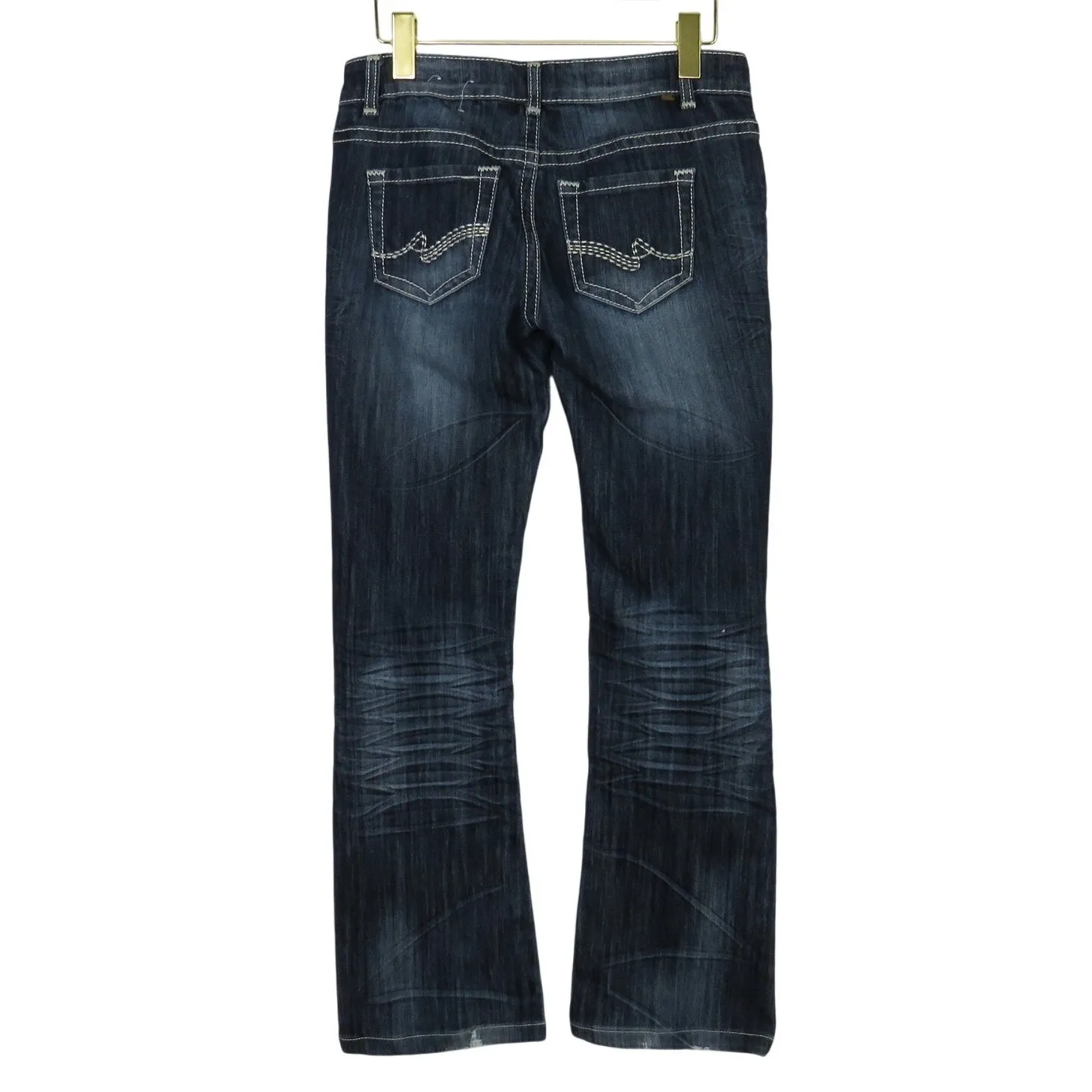 Y2k Almost Famous Ripped Low Rise Flared Jeans Size 5 Waist 28" - Image 2