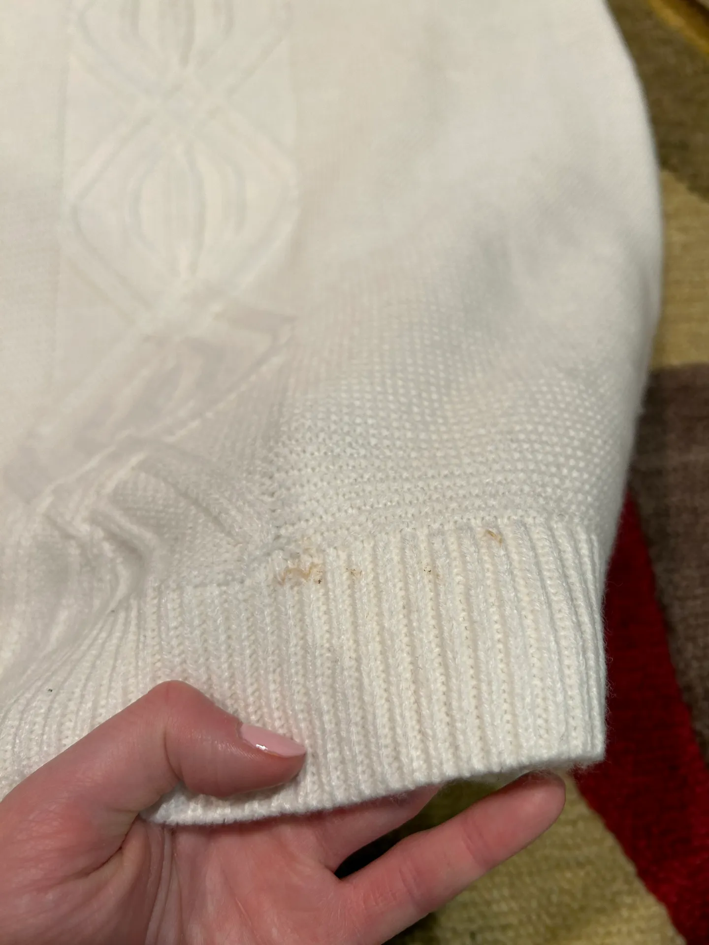 White Cable Knit Sweater Dress Cowl Neck y2k Style Junior’s Medium - Image 7