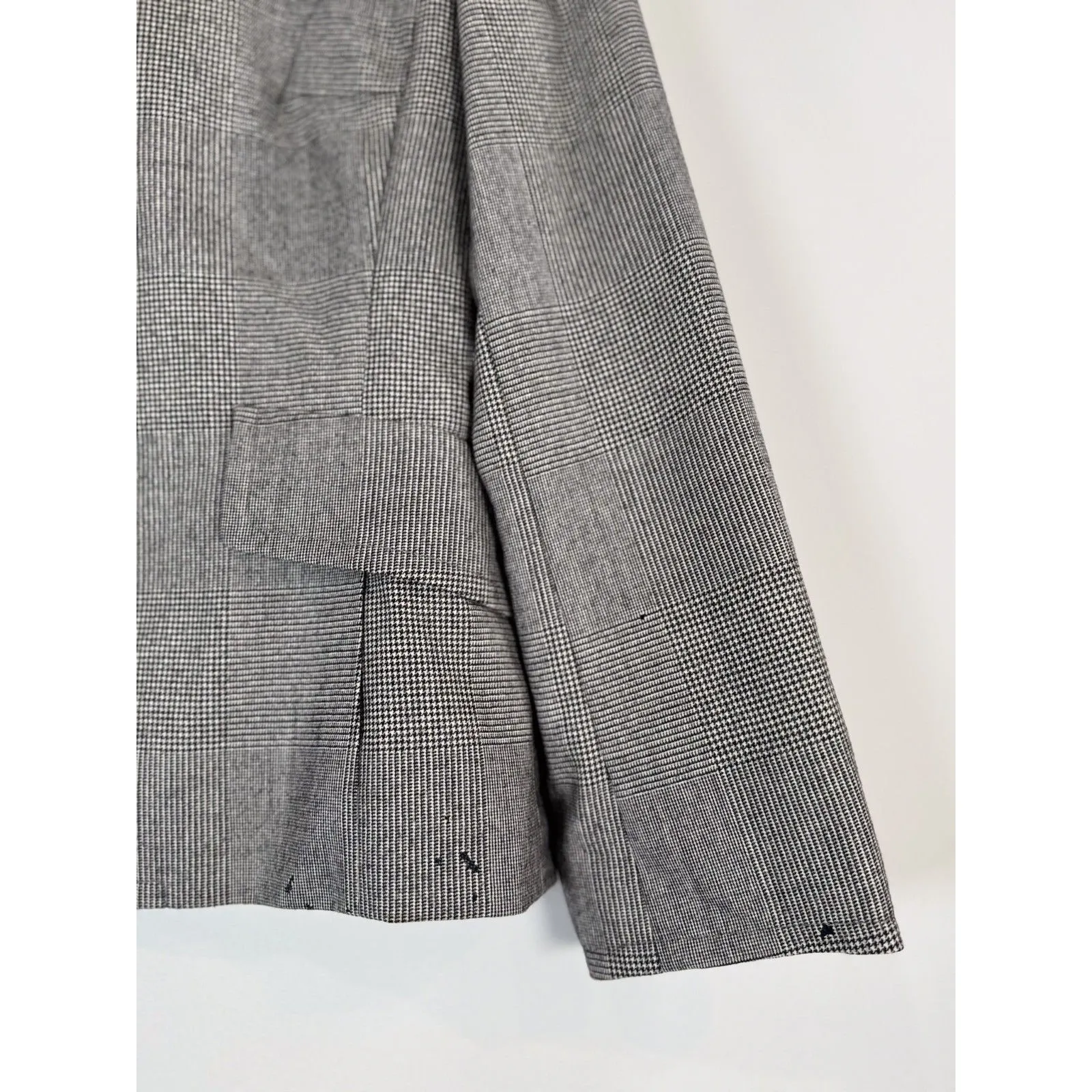 Akris Punto Women Blazer Gray Two Button Plaid Suit Jacket Notched Office Size 6 - Image 7