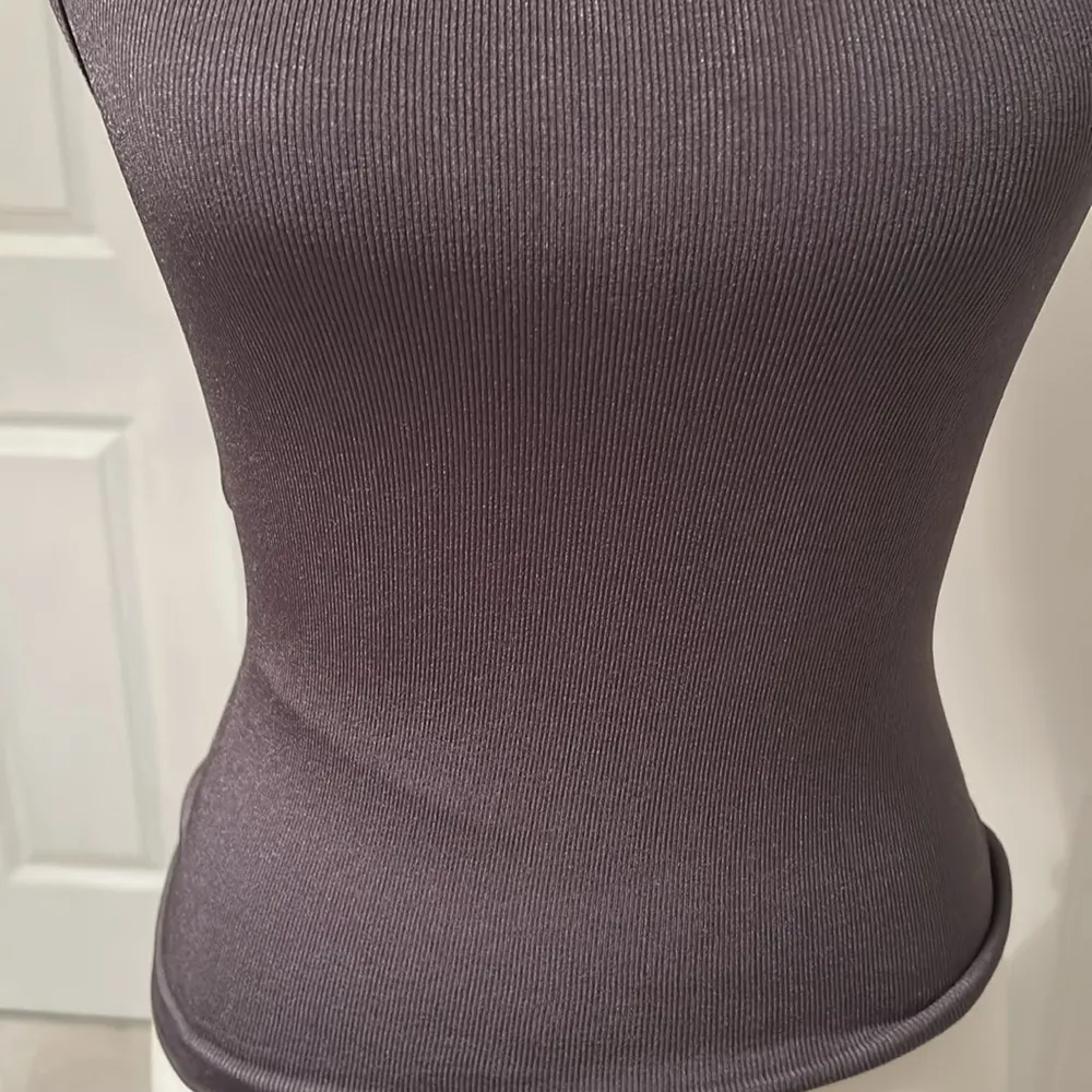 Cutest Topshop Charcoal Grey Fitted Halter Top - Image 4