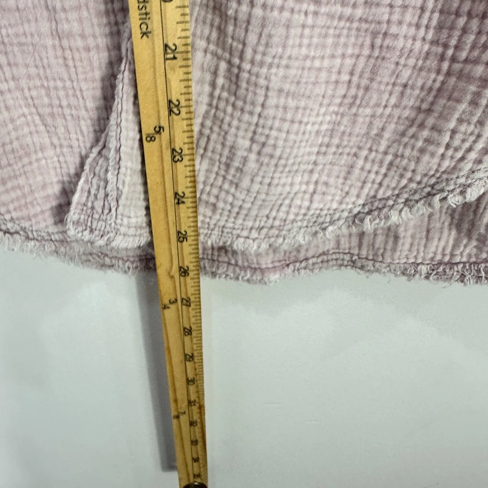 Zara Cotton Gauze Shirt 13-14 Pink Button Down Blouse Cottagecore Boho Casual - Image 5