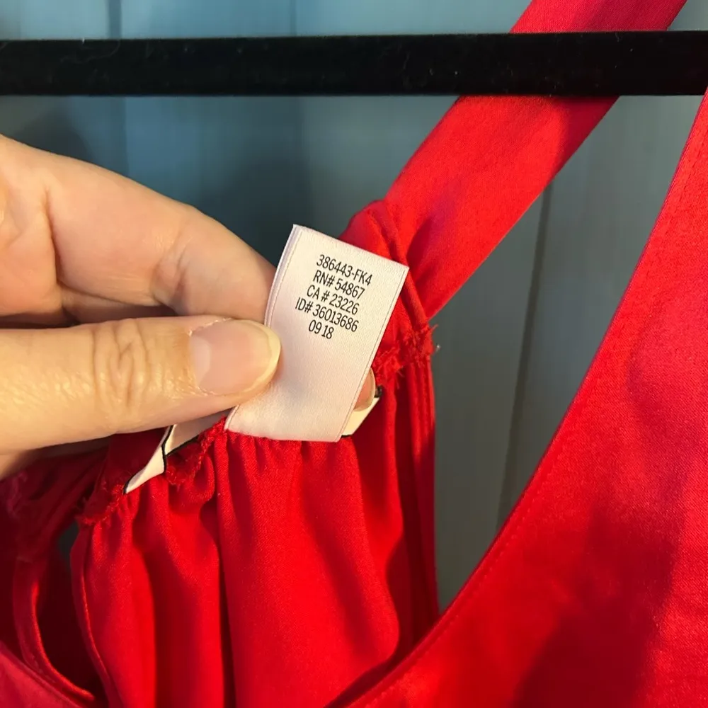 Victoria’s Secret Elegant Red Satin Sleep Romper | Women’s Size Medium - Image 5