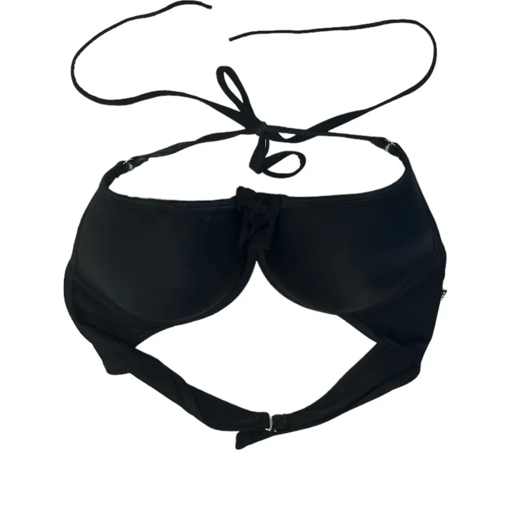 Women’s Aqua Swim La Vie en Rose Aqua Bra Top Black Bikini Top Size XL - Image 4