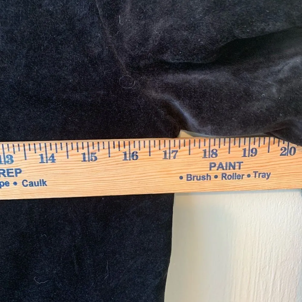 Lauren Ralph Lauren black velour zip up jacket size petite small Black - Image 5