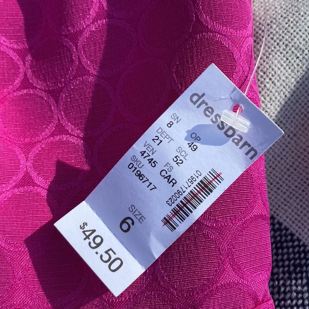 Jones Studio Magenta Pink Dress SIZE 6 - Image 3