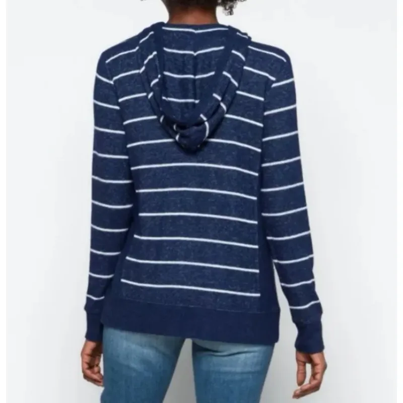 Market & Spruce (M) Blakely Zip Up Hooded Brushed Knit Hoodie Sweatshirt - Image 6