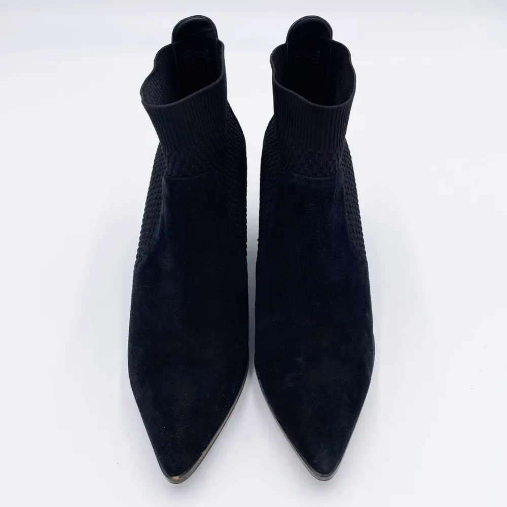 Cole Haan Grand OS Maggie Black Knit Suede Pointed Toe Ankle Boots Womens Size 9 - Image 3